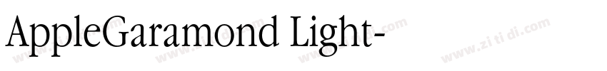 AppleGaramond Light字体转换